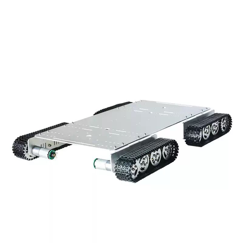 Firehjulsdrevet robotchassis med beltevogn med tung last