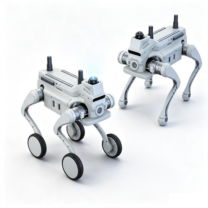 Industriell firedoblet robot for inspeksjon og forskning