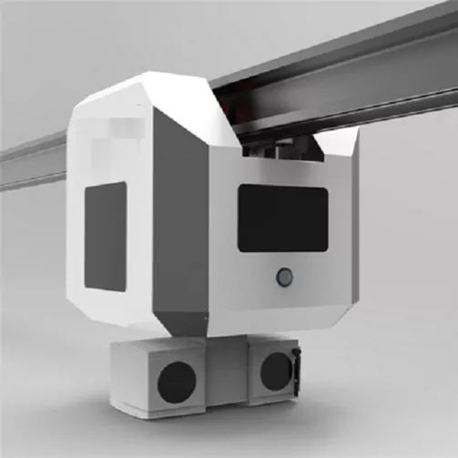 Skinnemontert robot